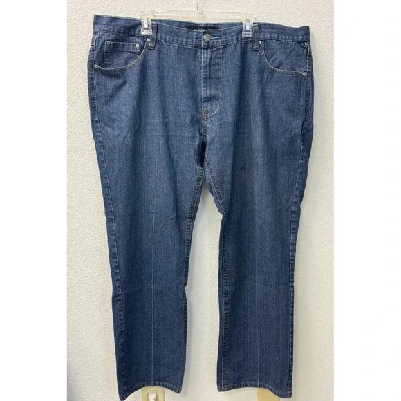 Enyce A Sean Combs Co Jeans Mens 48/32 Blue Denim Embroidered Logo Relaxed Fit - Picture 1 of 10
